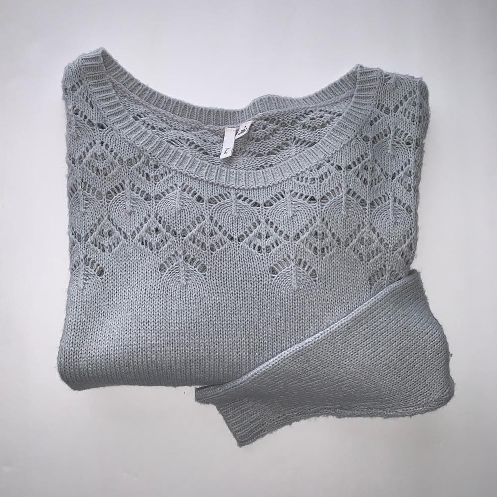 FRENCHI Light Gray Pullover Crewneck Sweat…